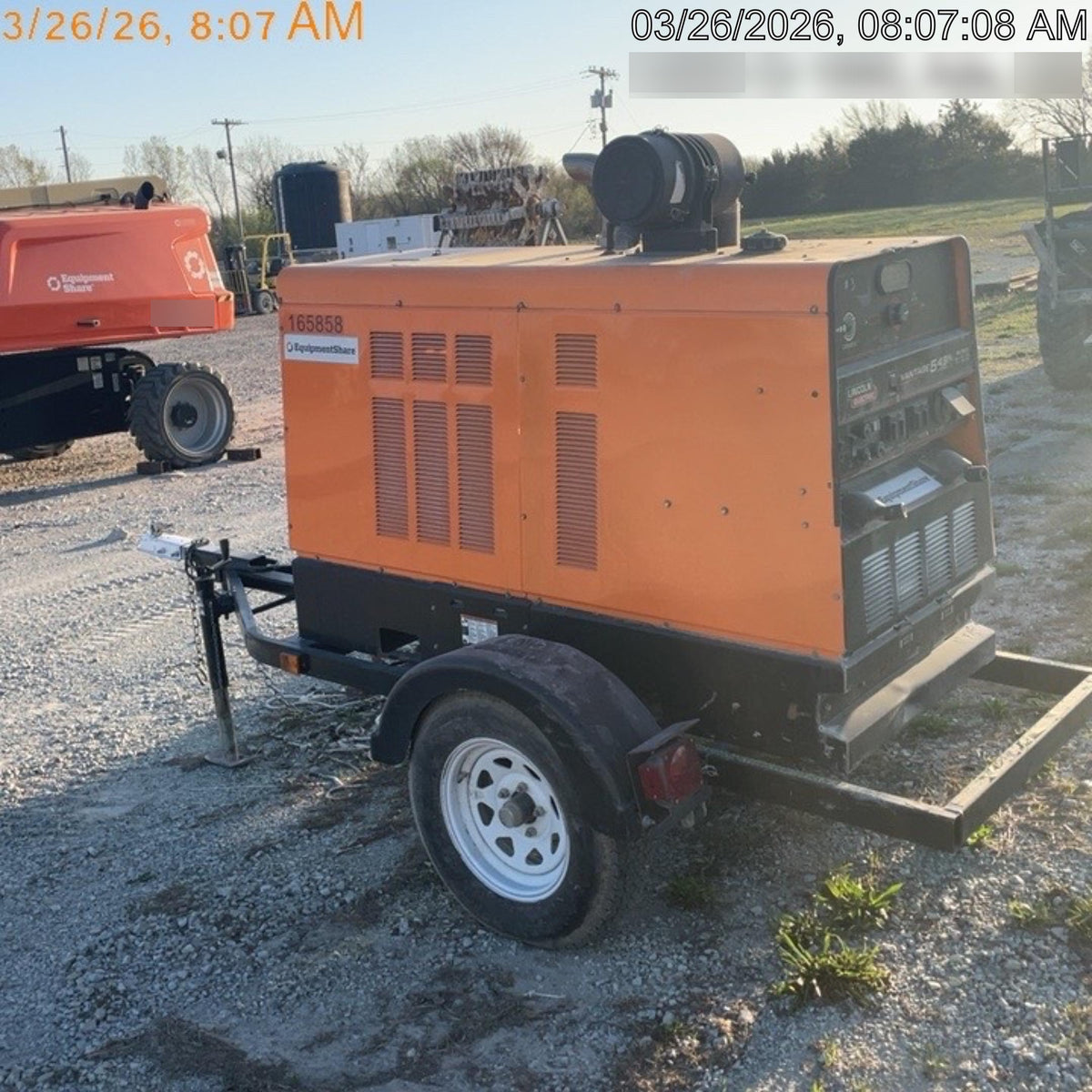 2021 Lincoln Electric Vantage 549X Ready Pak 3, ORANGE (includes trailer, cable rack, fender light kit)