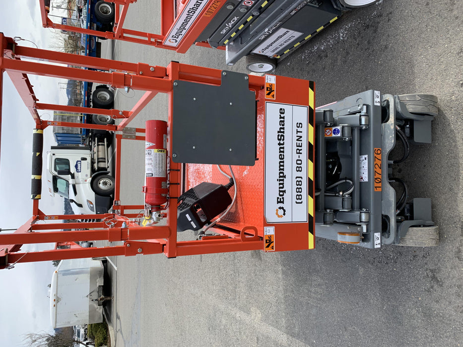 2020 Skyjack SJIII-3219 Solid NM Tires, Half height spring hinged entry gate, Dual Beacons, 800W Inverter