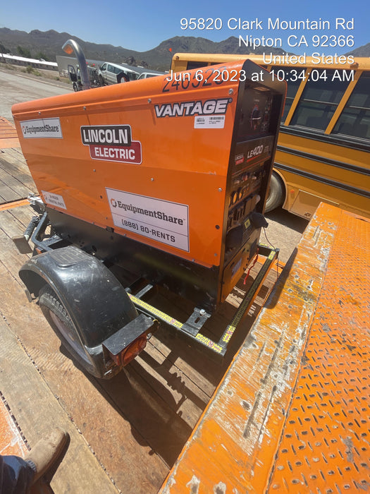 2022 Lincoln Electric LE400 Kubota V1505, Trlr, Cable Rack, Light Kit, ES Decals, T3