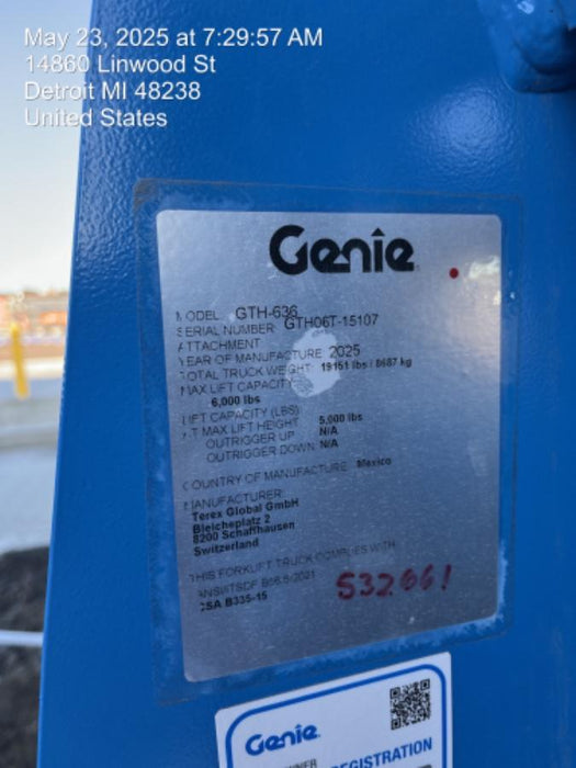 2025 GENIE GTH-636
