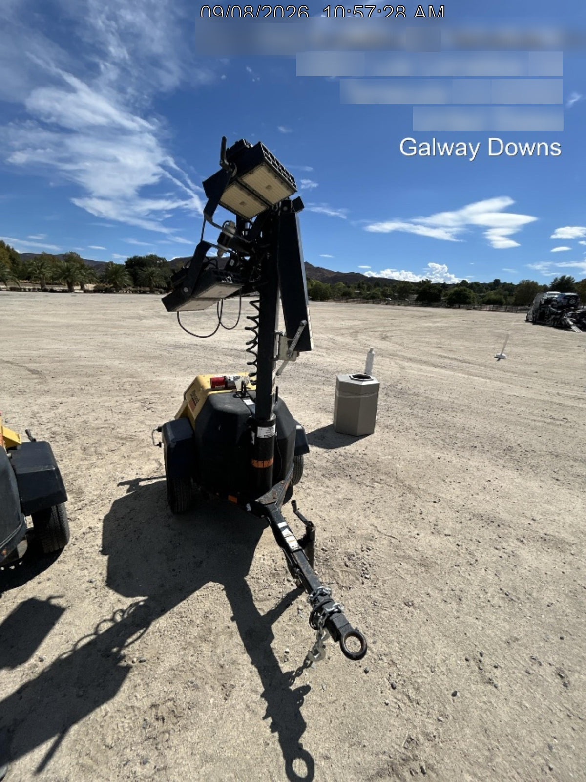 2022 Allmand NLV3GR (4) LED Light Fixture 350W, 23' Vertical Mast, 3kW Prime, Towable, Deep Sea L401, Leveling Jacks, Yanmar T4F 5.8hp