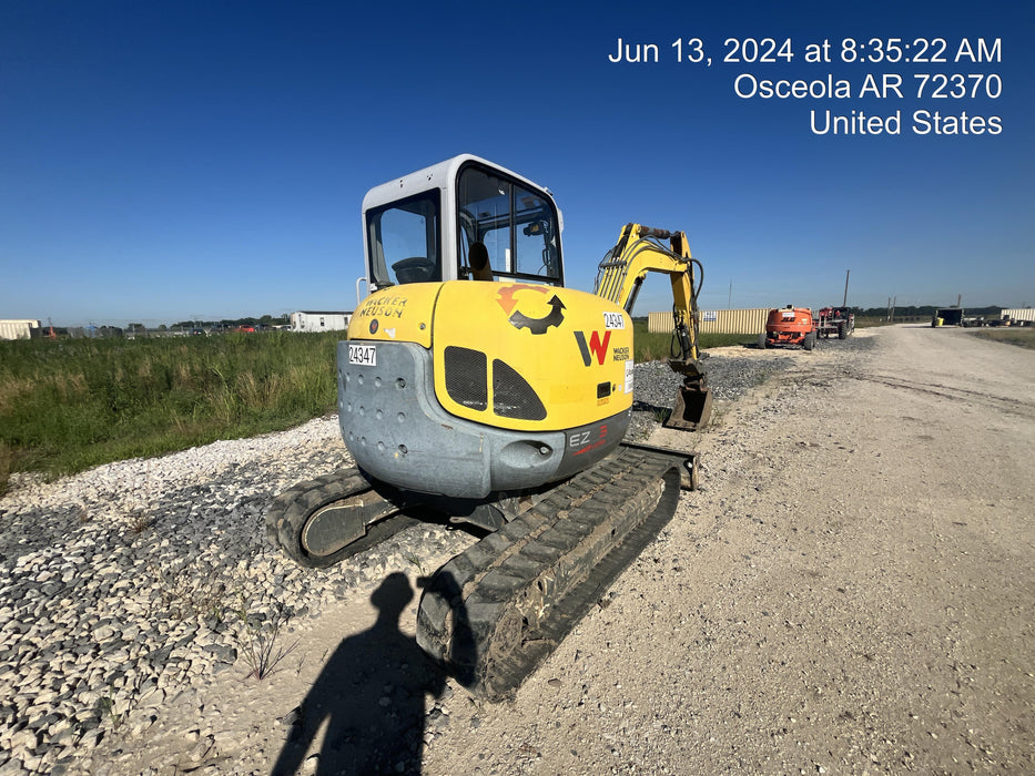 2019 Wacker Neuson EZ53 Wacker Neuson EZ53 Enclosed Cab, Rubber Tracks, Long Dipperstick, T4, VDS, Hydraulic Thumb