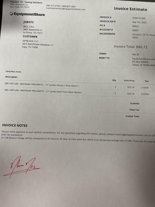 2021 MICHIGAN PNEUMATIC MP-133-ORANGE-NEP-SB