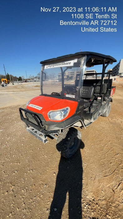 2021 Kubota RTV-X1140W-H Plastic Canopy, Windshield Acrylic Clear, LED Strobe Light, Wire Harness Kit, Back up Alarm