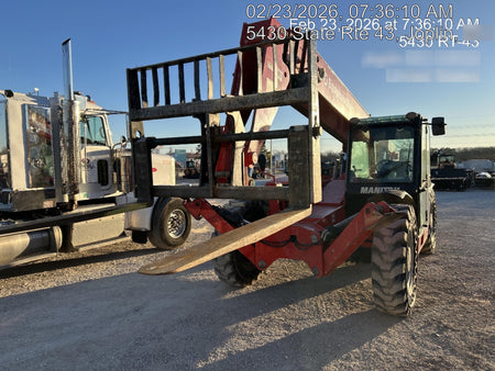 2020 Manitou MTA12055SER3 Cab/Heat/Air, Solid Tires, Amber Strobe, Lift Hook w/66" Carriage, 60" Forks