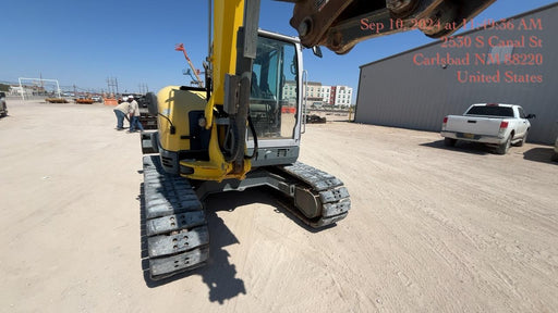 2019 Wacker Neuson ET90 Enclosed Cab, Hybrid Tracks, Long Dipperstick, T4, Hydraulic Thumb w/Manual QC, Buckets: 18/24/36"