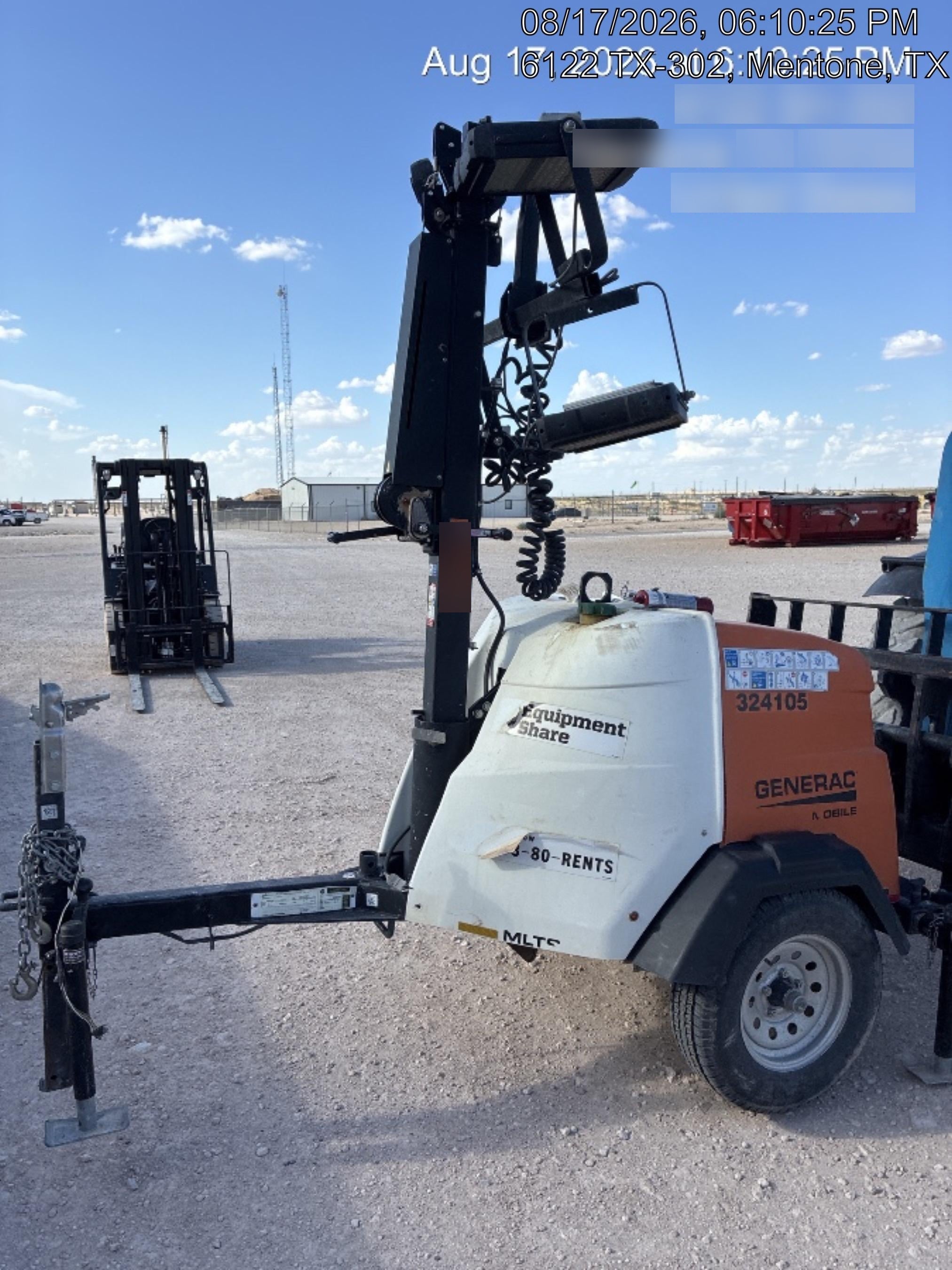 2023 Generac MLT2 Diesel, Flex Switch 120V Input, Powerzone Controller, (4) 320W LED Lights, 4kW Generator, 39.9 Gal Fuel Tank, 2" Ball, T3
