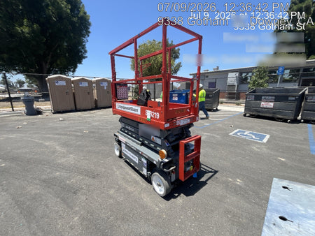 2020 Skyjack SJIII-3219 Solid NM Tires, Half height spring hinged entry gate, Dual Beacons, 800W Inverter