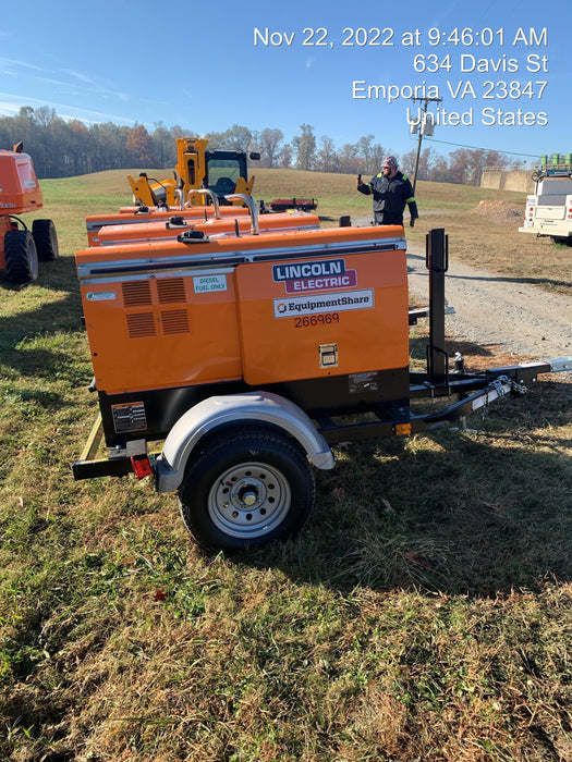 2022 Lincoln Electric LE400 Kubota V1505, Trlr, Cable Rack, Light Kit, ES Decals, T3