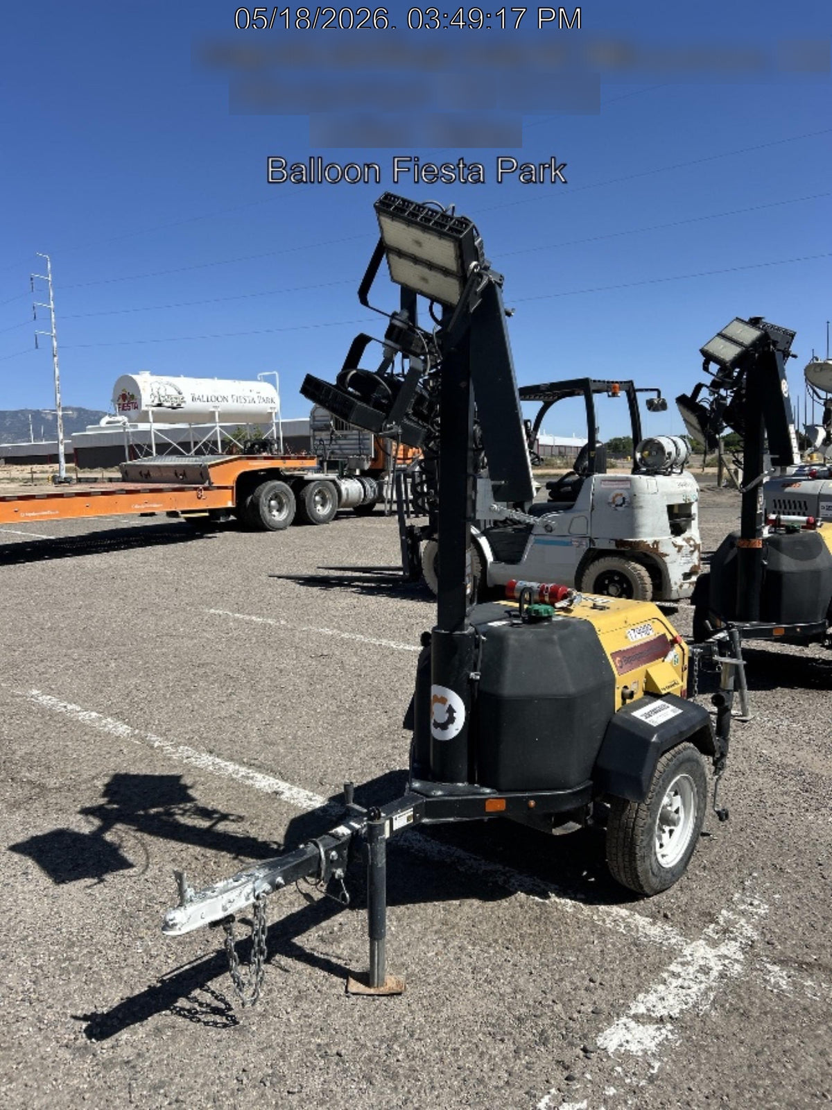 Allmand NLV3GR (4) LED Light Fixture 350W, 23' Vertical Mast, 3kW Prime, Towable, Deep Sea L401, Leveling Jacks, Yanmar T4F 5.8hp