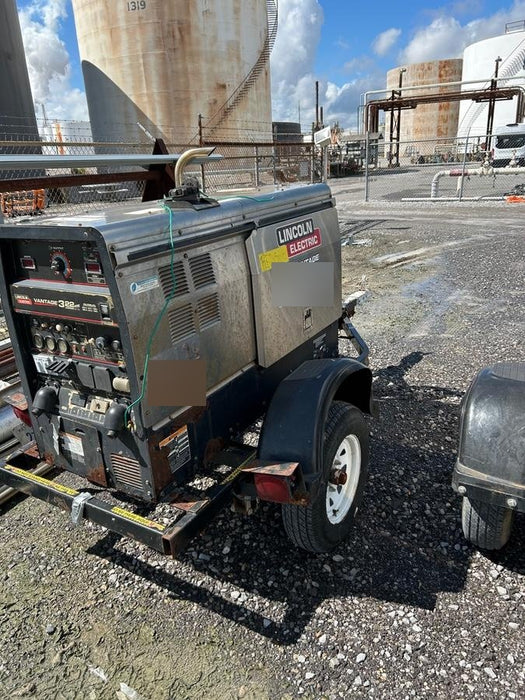 2019 Lincoln Electric Vantage 322 Welder Ready-Pak 3, Two wheel trailer, Fender and Light kit, Cable Rack
