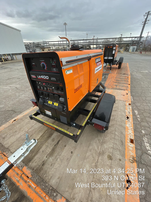 2022 Lincoln Electric LE400 Kubota V1505, Trlr, Cable Rack, Light Kit, ES Decals, T3