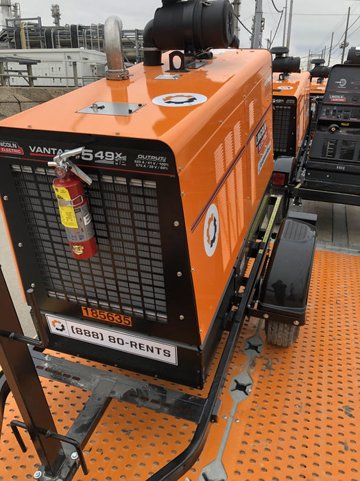 2021 Lincoln Electric Vantage 549X Ready Pak 3, ORANGE (includes trailer, cable rack, fender light kit)