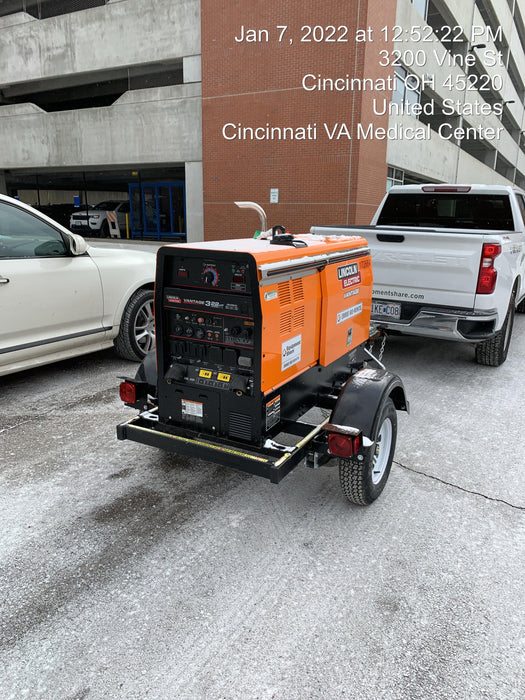 2021 Lincoln Electric Vantage 322 Vantage 322 Ready Pak 3 w/ Decals, ORANGE (includes trailer, cable rack, fender light kit) NO Telematics