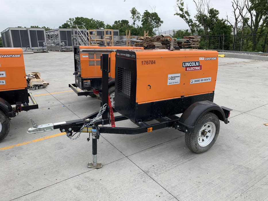 2021 Lincoln Electric Vantage 322 Vantage 322 Ready Pak 3 w/ Decals, ORANGE (includes trailer, cable rack, fender light kit) NO Telematics