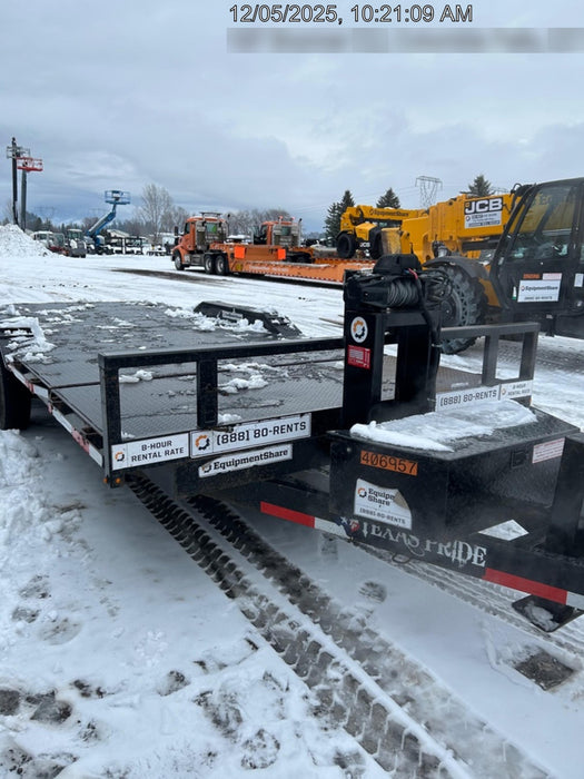 2024 TEXAS PRIDE TRAILERS 21' Lowboy Gravity Tilt Bed 14K Bumper Pull Trailer