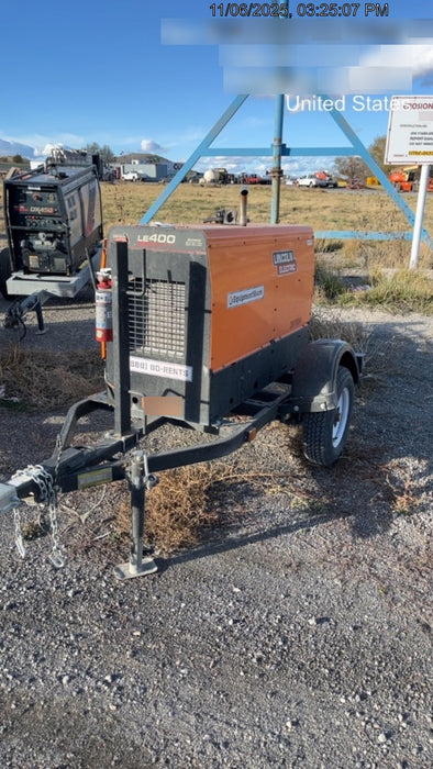 2023 Lincoln Electric LE400 Kubota V1505, Trlr, Cable Rack, Light Kit, ES Decals, T3