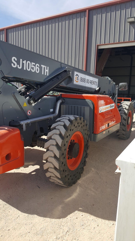 2018 Skyjack SJ1056 TH Skyjack 1056 TH Telehandler w/Open ROPS, Work Lights/Beacon, Solid Tires, 60" Carriage and Forks