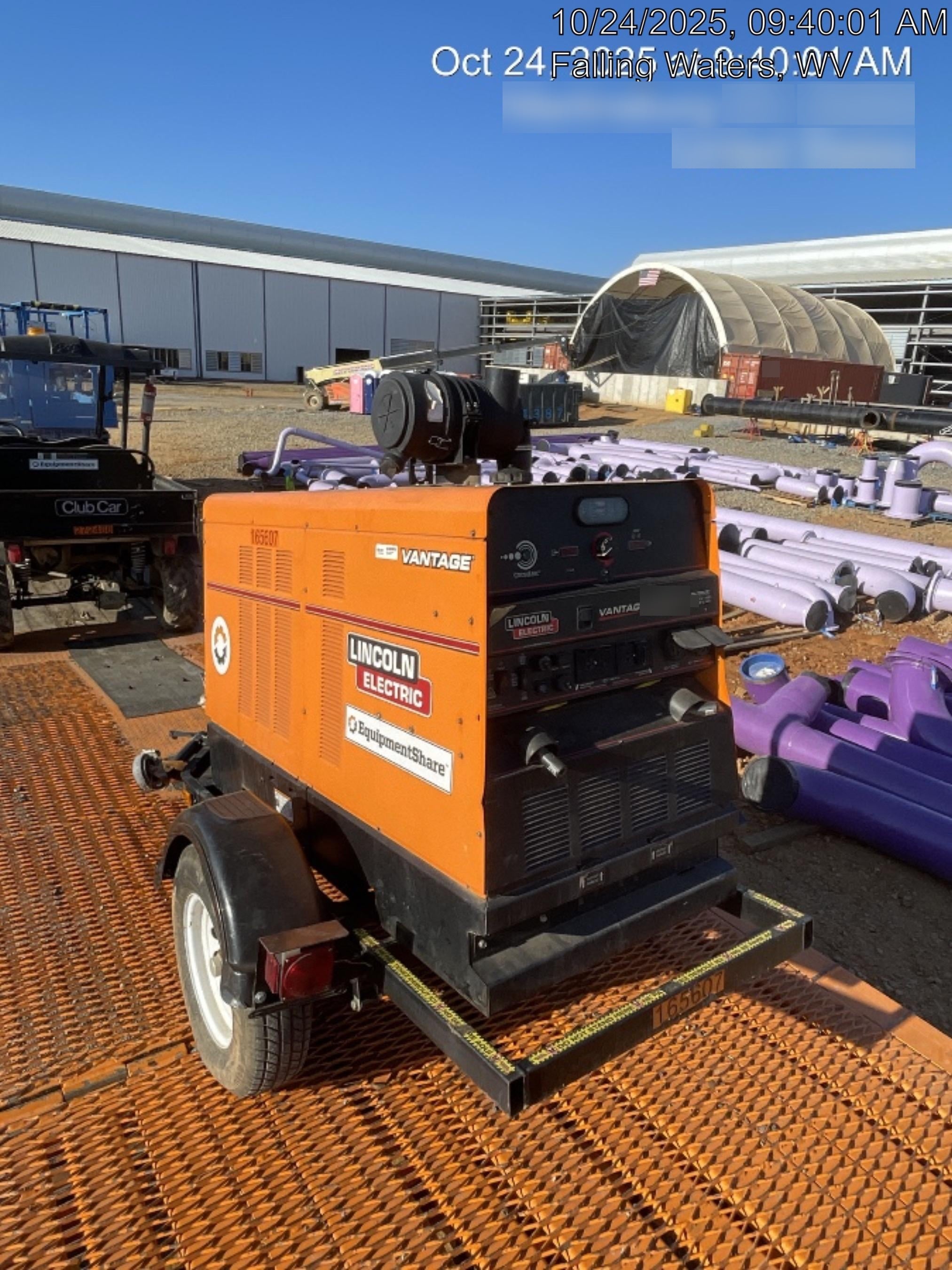 2021 Lincoln Electric Vantage 549X Ready Pak 3, ORANGE (includes trailer, cable rack, fender light kit)