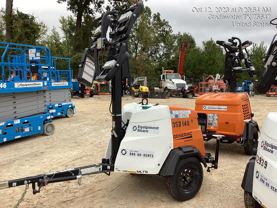 2023 Generac MLT2 Diesel, Flex Switch 120V Input, Powerzone Controller, (4) 320W LED Lights, 4kW Generator, 39.9 Gal Fuel Tank, 2" Ball, T3