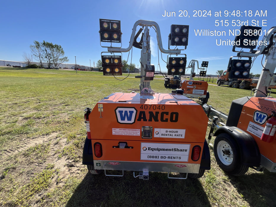 2024 Wanco WLTT-4MM4K Diesel, Deep Sea Controller, Shore Power Plug, Auto Start, (4) 350W LED Floodlights, 4kW Generator, 60 Gal Fuel Tank, 2" Ball, T3