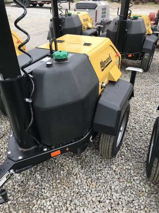 2022 Allmand NLV3GR (4) LED Light Fixture 350W, 23' Vertical Mast, 3kW Prime, Towable, Deep Sea L401, Leveling Jacks, Yanmar T4F 5.8hp