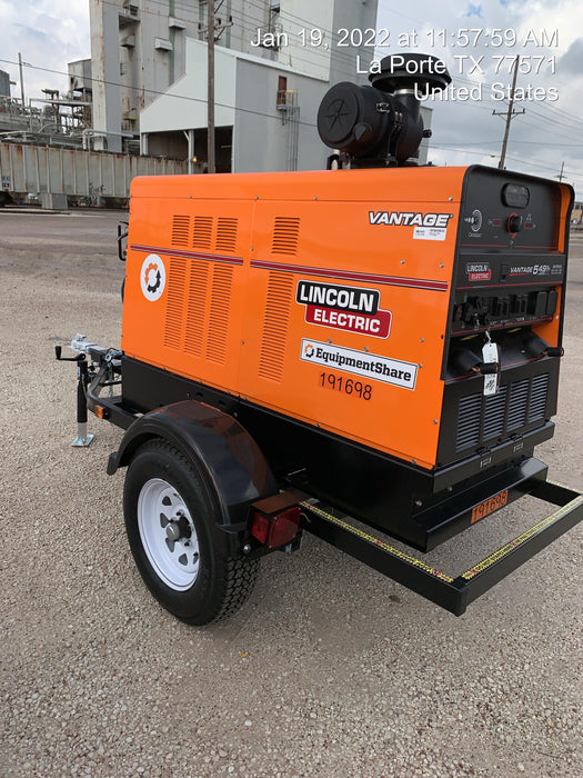 2021 Lincoln Electric Vantage 549X Ready Pak 3, ORANGE (includes trailer, cable rack, fender light kit)
