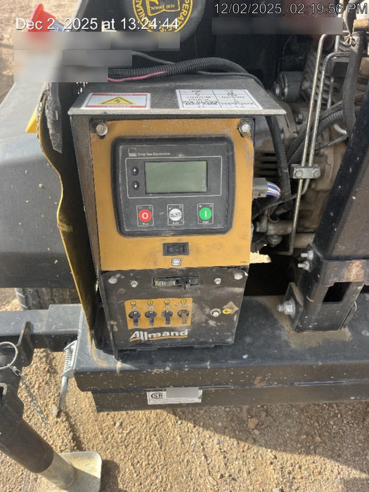 Allmand NLV3GR (4) LED Light Fixture 350W, 23' Vertical Mast, 3kW Prime, Towable, Deep Sea L401, Leveling Jacks, Yanmar T4F 5.8hp