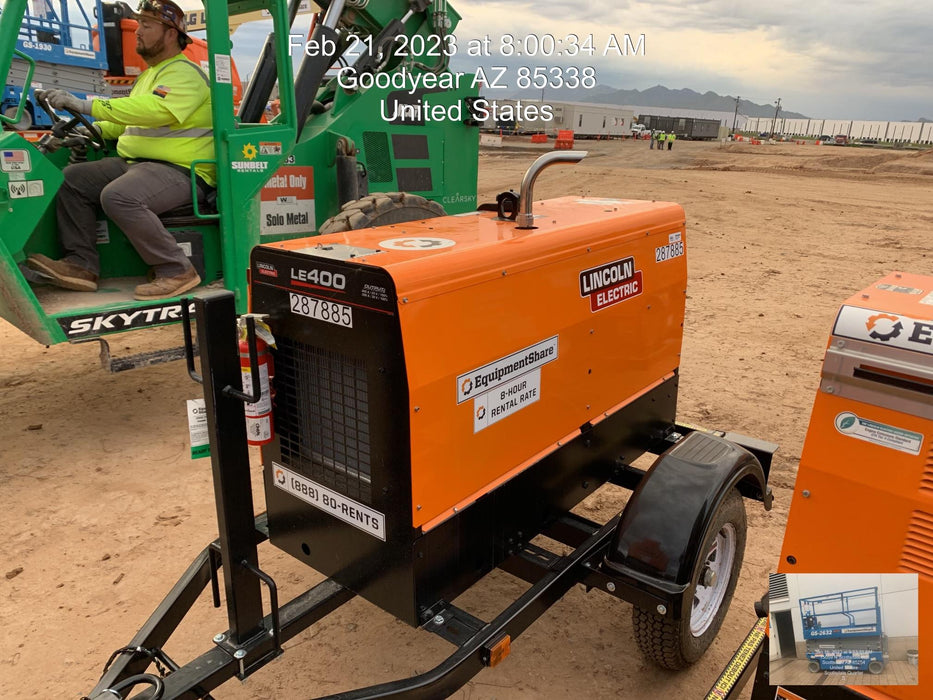 2023 Lincoln Electric LE400 Kubota V1505, Trlr, Cable Rack, Light Kit, ES Decals, T3