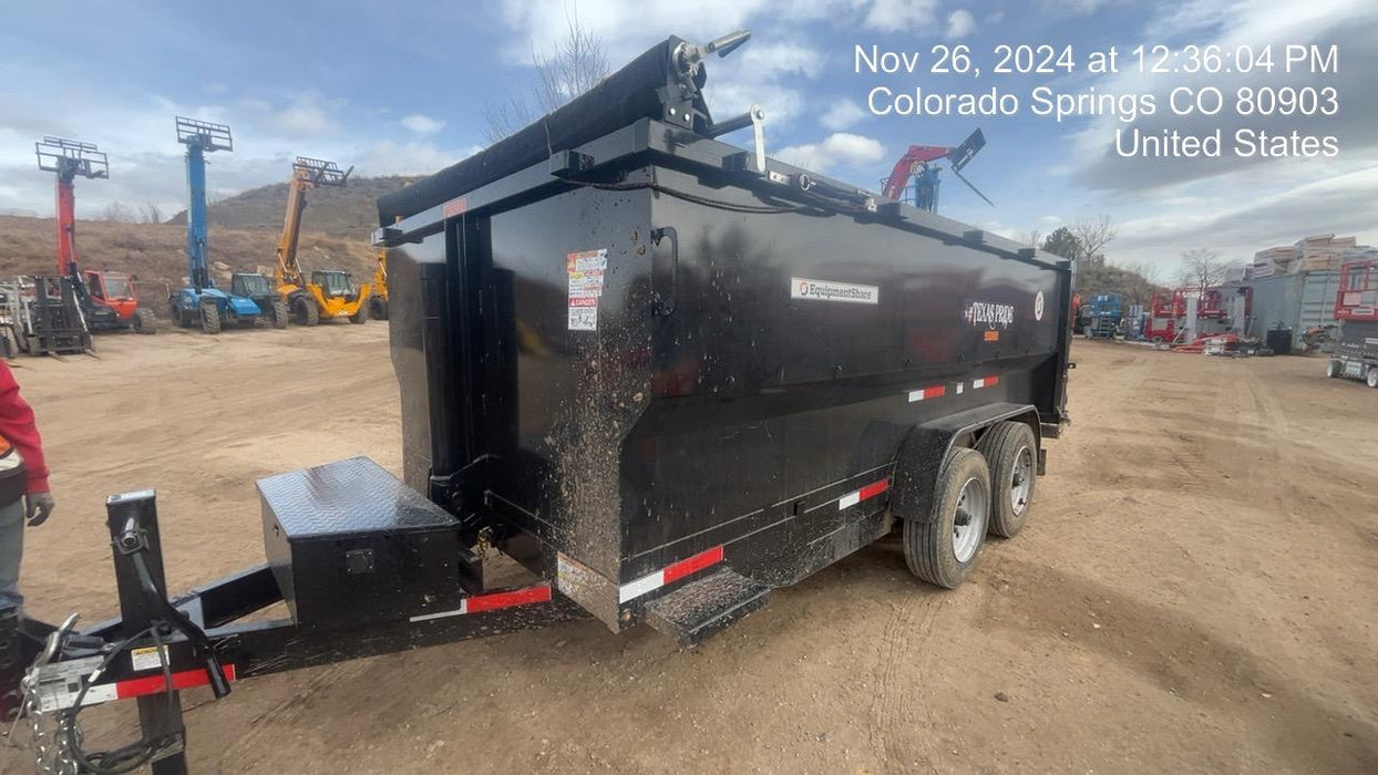 2025 TEXAS PRIDE TRAILERS 14'L x 7'W 5 Cu Yd Trunnion Hydraulic Dump