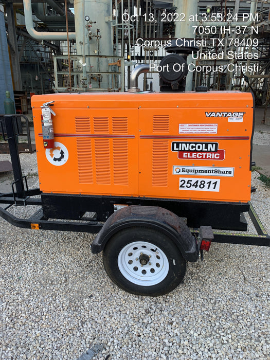 2022 Lincoln Electric Vantage 549X Crosslink Technology, Trailer Mounted