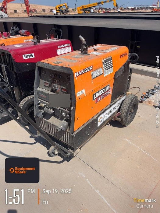 2020 Lincoln Electric Ranger 305 LPG Kohler Engine, One-Pak