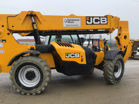 2019 JCB 510-56 74 HP w/Open ROPS, Beacon, Aux Hydraulics, Worklights, Solid Tires 60" Carriage/Forks