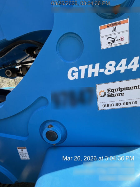 2020 Genie GTH-844 Cab/Heat/Air, Solid Tires, Work Lights, Beacon, Aux Hydraulics, Back up Alarm, Lifting Eye