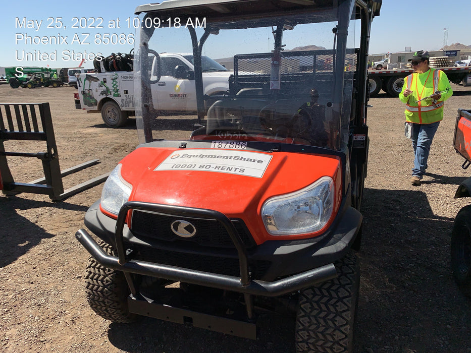 2021 Kubota RTV-X1140W-H Plastic Canopy, Windshield Acrylic Clear, LED Strobe Light, Wire Harness Kit, Back up Alarm
