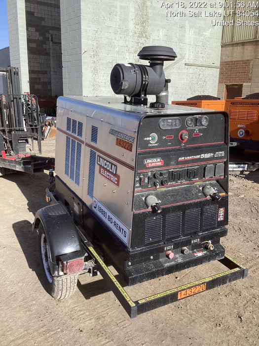 2021 Lincoln Electric Air Vantage 566 Air Vantage 566X Ready Pak 3 (includes trailer, cable rack, fender light kit); no telematics