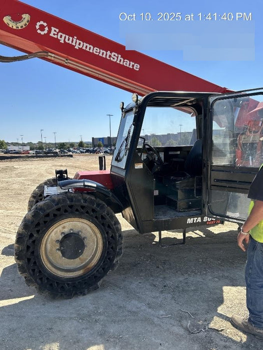 2019 Manitou MTA8044 74hp T4F, Cab/Heat/Air, Cab and Boom LED work lights, Auxiliary Hydraulics, Solid Tires, Amber strobe, Lift Hook 66" Carriage, 60" Forks