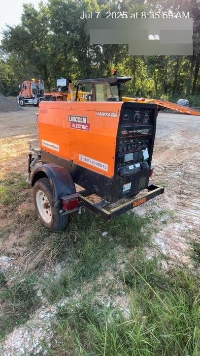 2021 Lincoln Electric Vantage 322 Vantage 322 Ready Pak 3 w/ Decals, ORANGE (includes trailer, cable rack, fender light kit) NO Telematics
