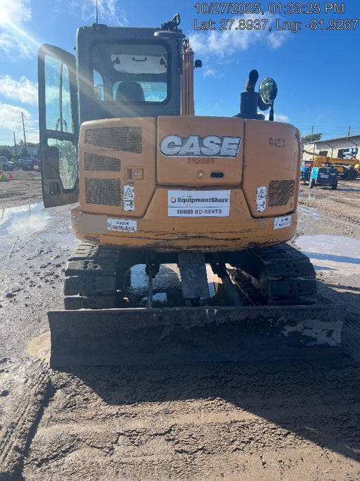 2015 Case CX80C CLOSED CAB, A/C,RUBBER TRACKS PADS,7'-2" ARM,THUMB