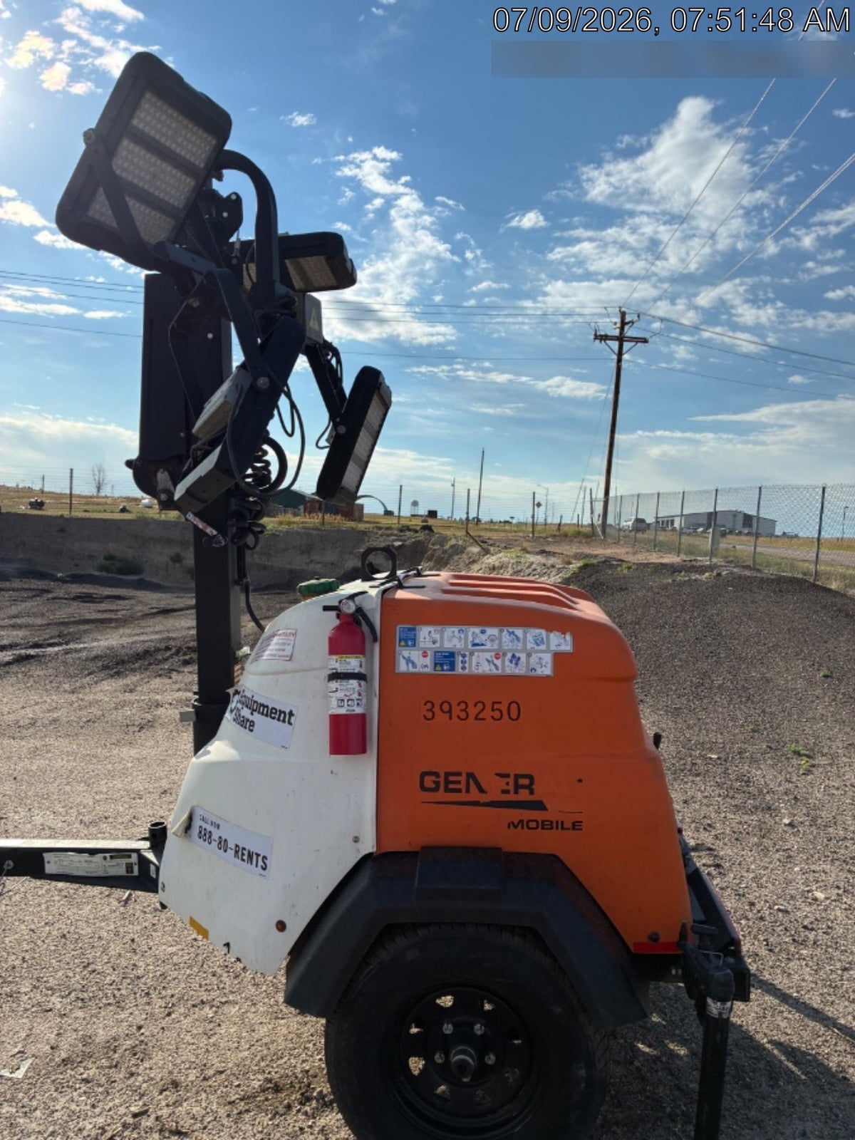 2024 Generac MLT2 Diesel, Flex Switch 120V Input, Powerzone Controller, 
(4) 320W LED Lights, 4kW Generator, 39.9 Gal Fuel Tank, 2" Ball, T3