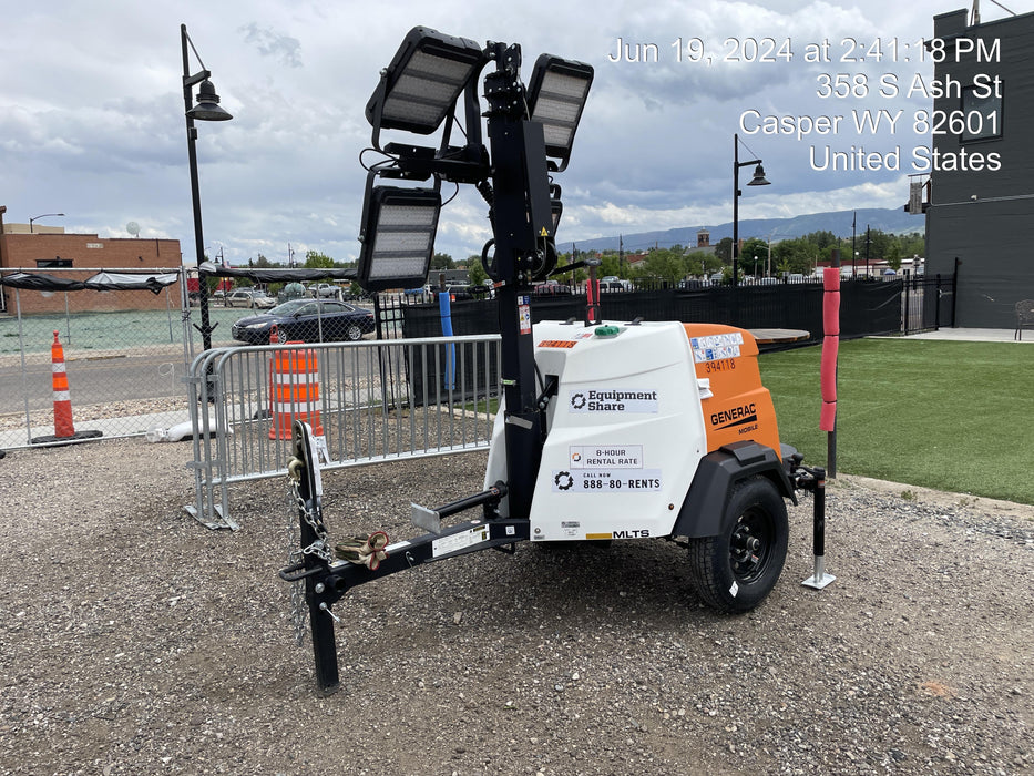 2024 Generac MLT2 Diesel, Flex Switch 120V Input, Powerzone Controller, 
(4) 320W LED Lights, 4kW Generator, 39.9 Gal Fuel Tank, 2" Ball, T3