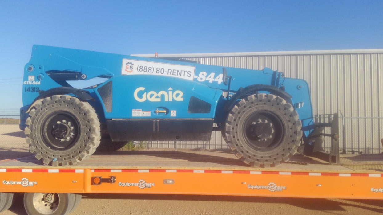 2018 Genie GTH-844 Genie GTH-844 w/Open ROPS, Solid Tires, beacon/work lights, 60" carriage/forks