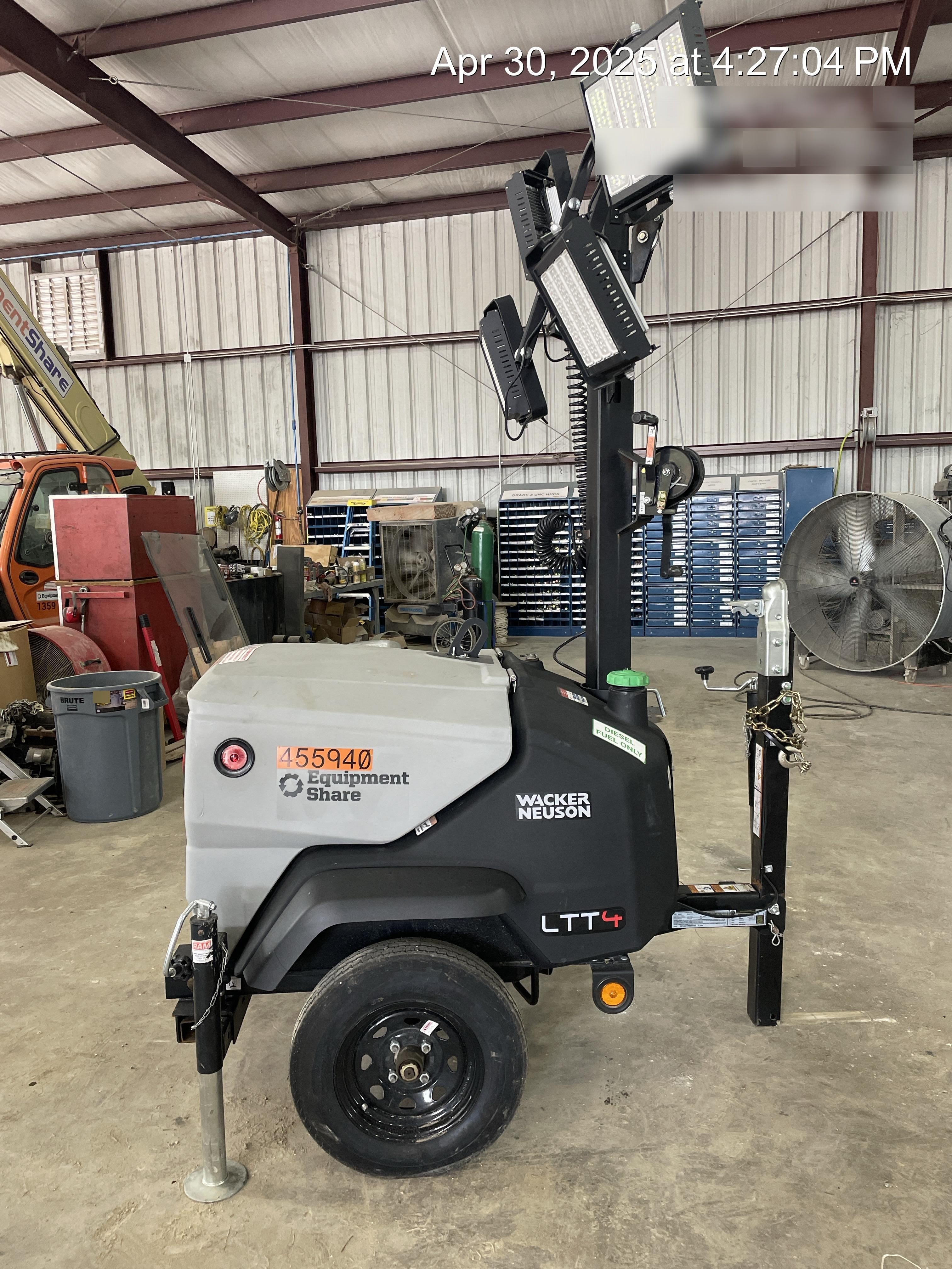 2024 Wacker Neuson LTT4 Diesel, Kohler KDW702, Deep Sea Controller, Auto Start, LED 320W, Bypass Outlet, T3