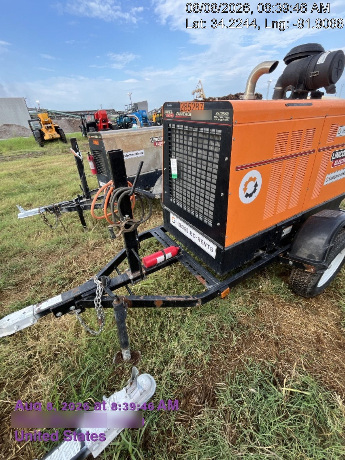 2022 Lincoln Electric Vantage 549X Crosslink Technology, Trailer Mounted, ES Decals, T3