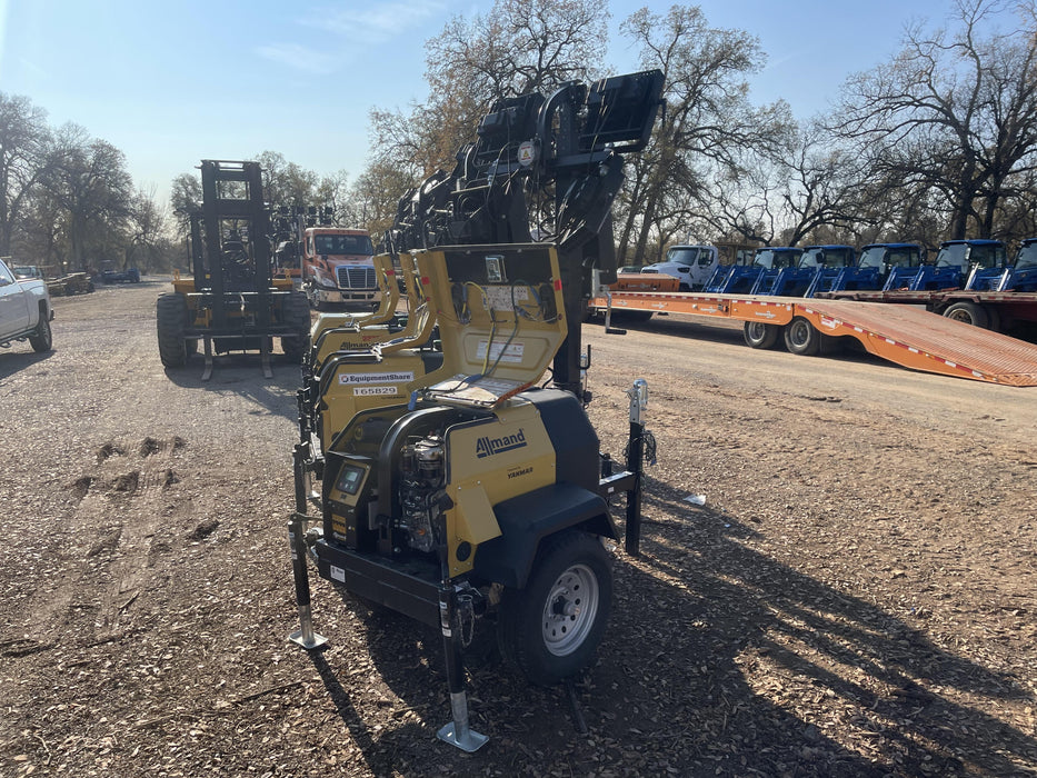 2022 Allmand NLV3GR (4) LED Light Fixture 350W, 23' Vertical Mast, 3kW Prime, Towable, ES Decals, T3