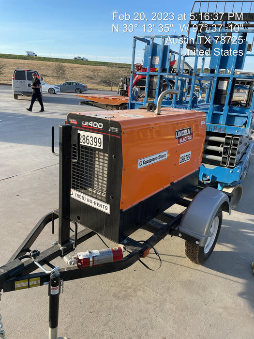 2022 Lincoln Electric LE400 Kubota V1505, Trlr, Cable Rack, Light Kit, ES Decals, T3