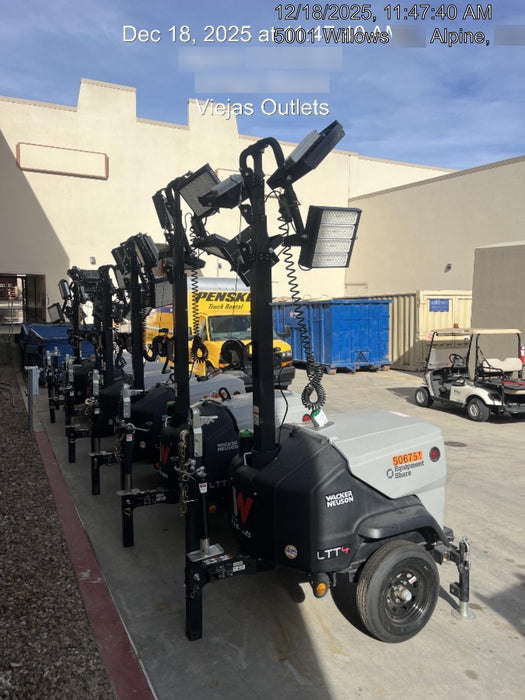 2024 Wacker Neuson LTT4 Diesel, Kohler KDW702, Deep Sea Controller, Auto Start, LED 320W, Bypass Outlet, T3