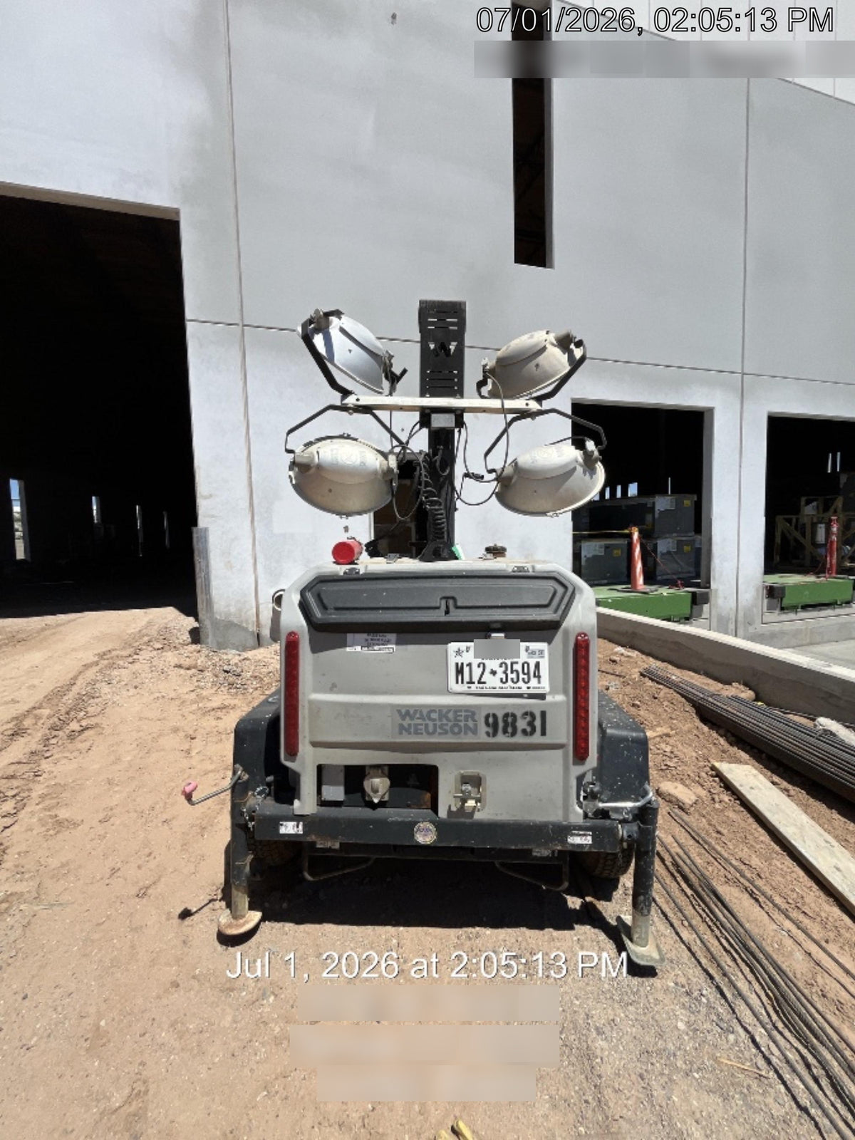 Wacker Neuson LTV6K-MH Wacker Neuson LTV6K Towable Light Tower