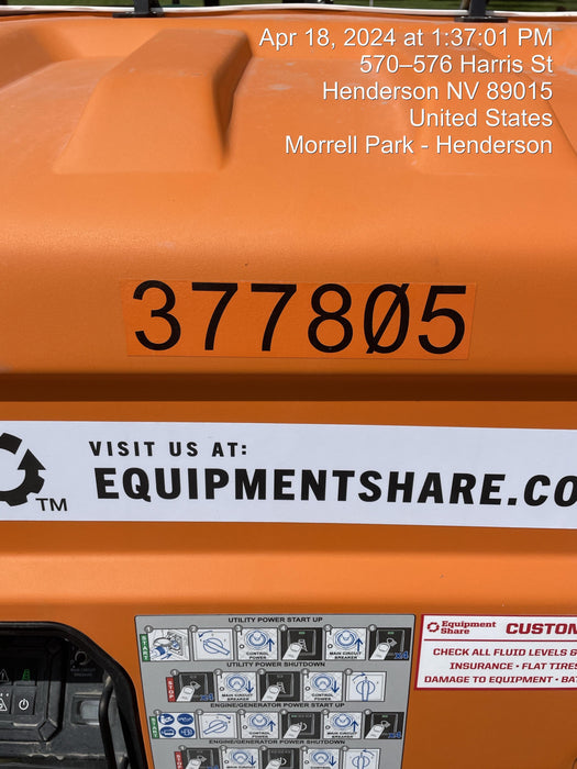 2023 Generac MLT2 Diesel, Flex Switch 120V Input, Powerzone Controller, 
(4) 320W LED Lights, 4kW Generator, 39.9 Gal Fuel Tank, 2" Ball, T3