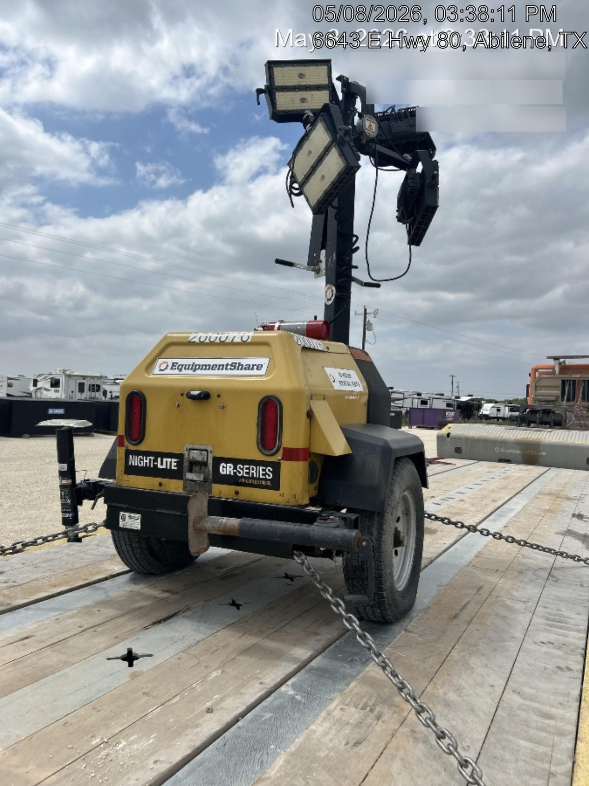 2022 Allmand NLV3GR (4) LED Light Fixture 350W, 23' Vertical Mast, 3kW Prime, Towable, Deep Sea L401, Leveling Jacks, Yanmar T4F 5.8hp